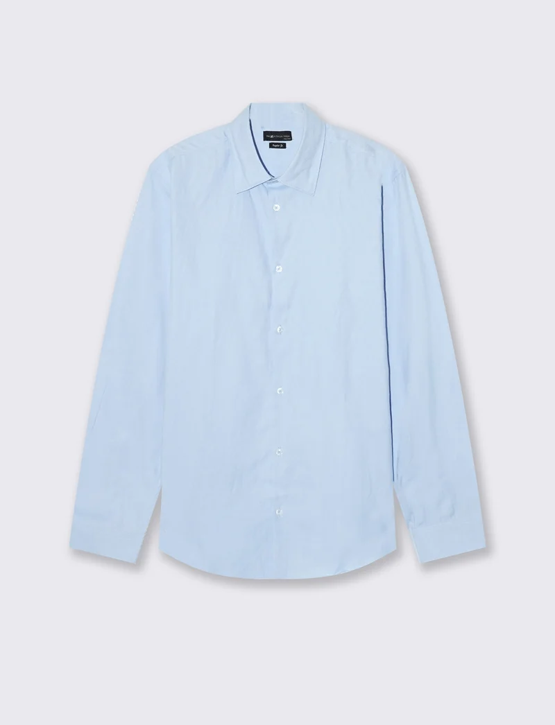 CAMICIA OXFORD REGULAR FIT - Celeste