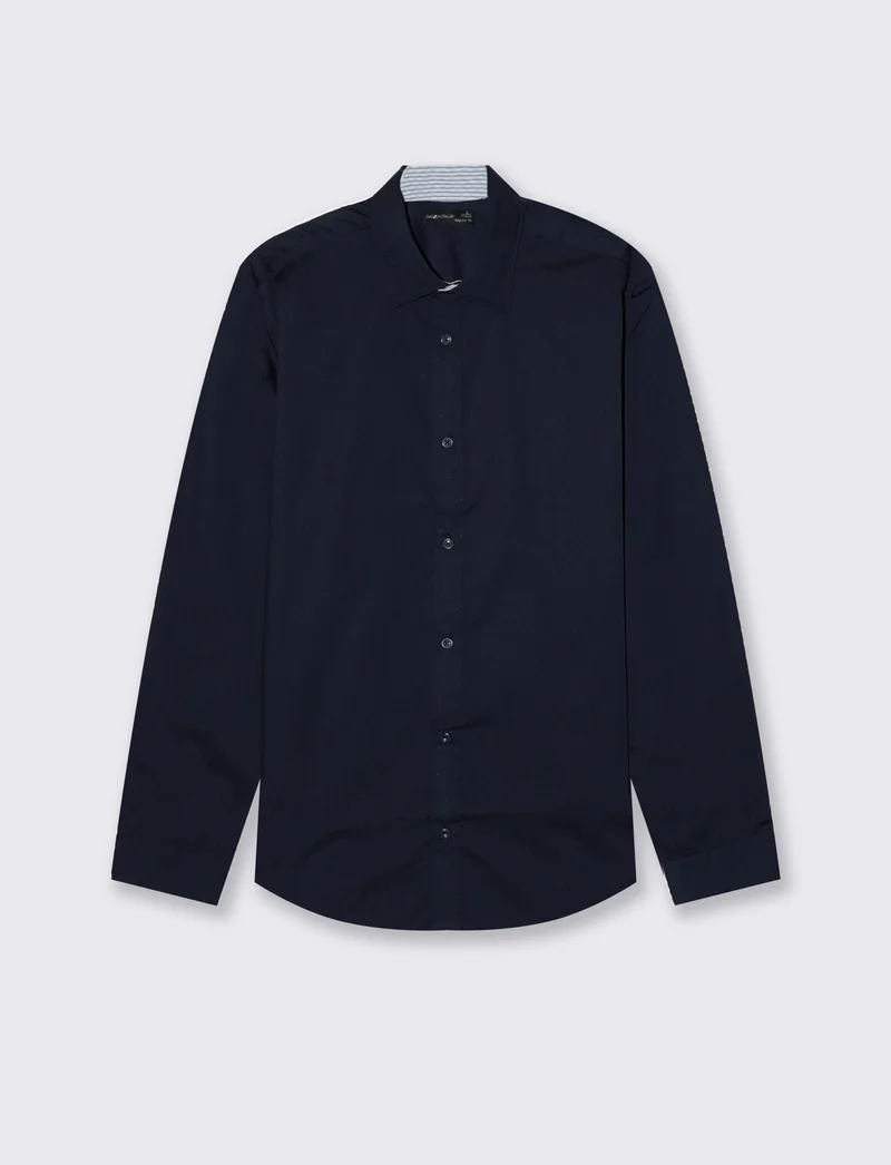 CAMICIA REGULAR FIT EASY IRON UNITA ED A FANTASIA - Blu
