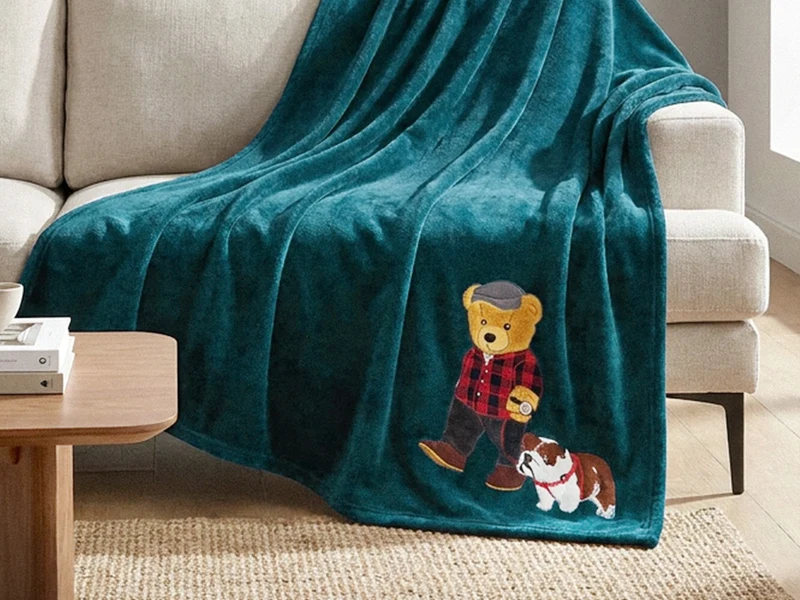 Plaid morbidotto sleep Teddy e Briciola