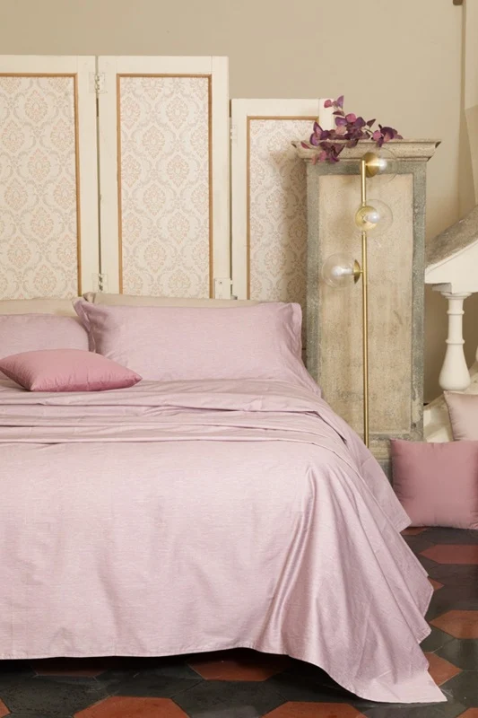 Completo Letto Giada Matrimoniale Neith in Raso Satin Cotone