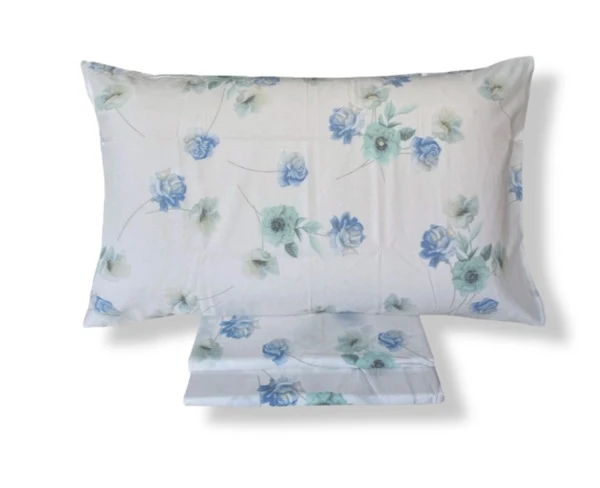 Completo Lenzuola Flores Caleffi Cotone Floreale Matrimoniale