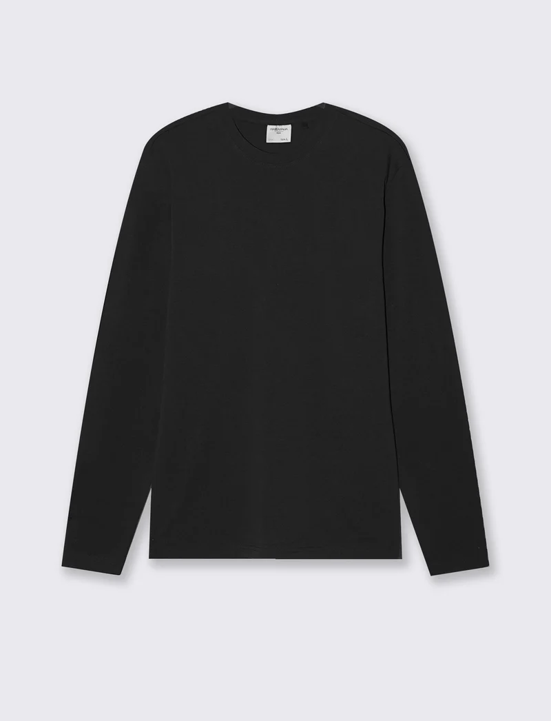 T-SHIRT MANICA LUNGA SLIM FIT - Nero