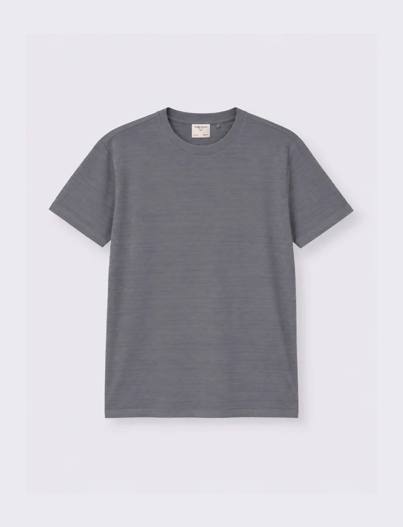 T-SHIRT JACQUARD EFFETTO RIGHE - CARTA DA ZUCCHERO