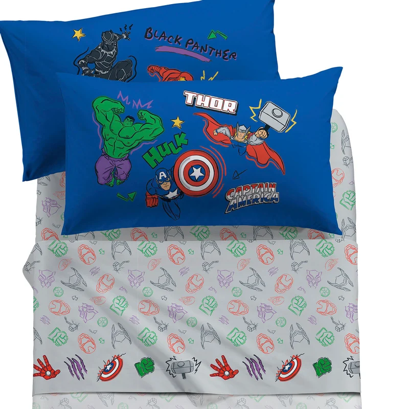 Completo Lenzuola avengers shield in Cotone