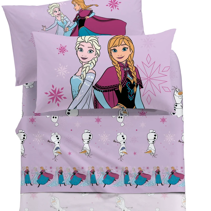 Completo Lenzuola Frozen Fresh Snow in Cotone