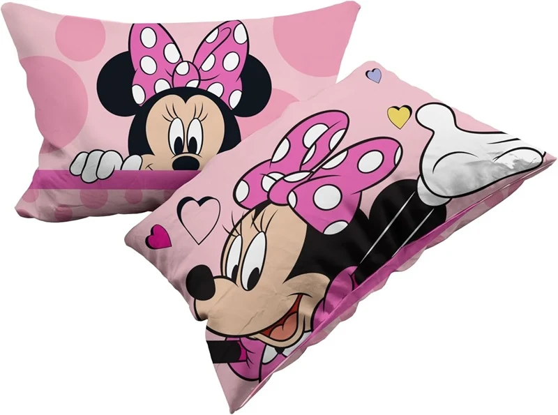 Set 2 Federe Minnie 100% Cotone 50x80 cm – Morbide e Resistenti – Hermet