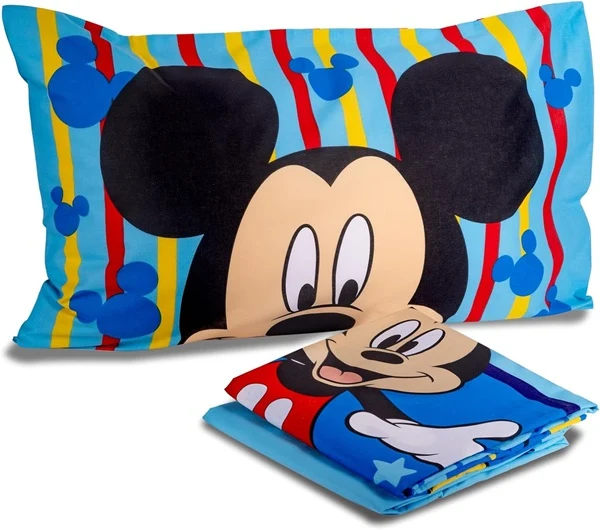Completo letto Mickey Mouse 1 posto con federa piazzata di Hermet Home
