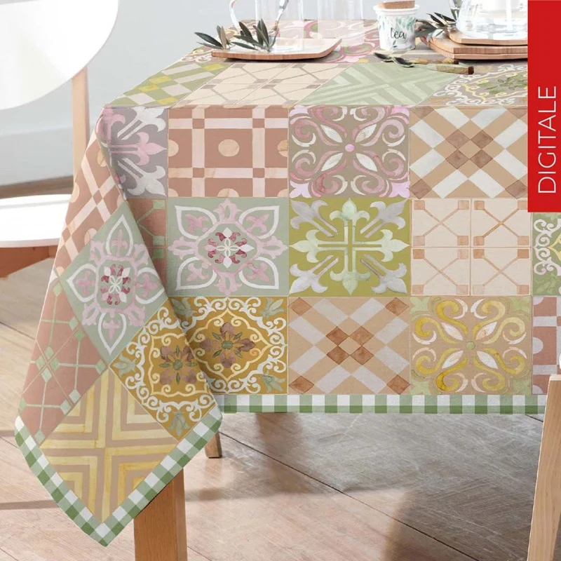 Tovaglia da cucina Bruges in cotone con stampa maiolica di S&G Home