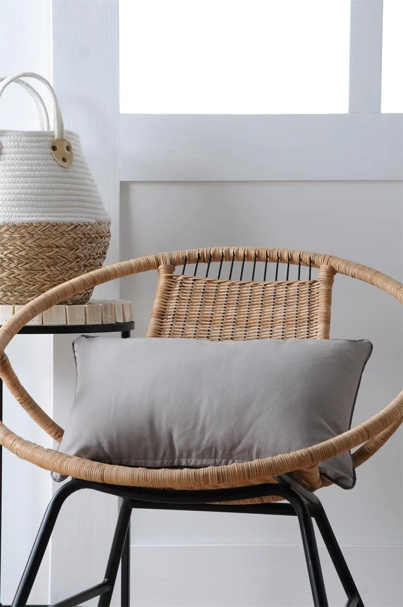 Cuscino arredo duo colore grigio-topo non sfoderabile