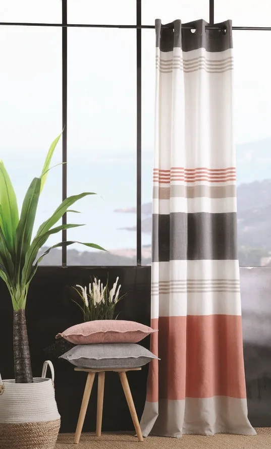 Tenda cabourg oscurante multicolore, 140×260 anelli fissi