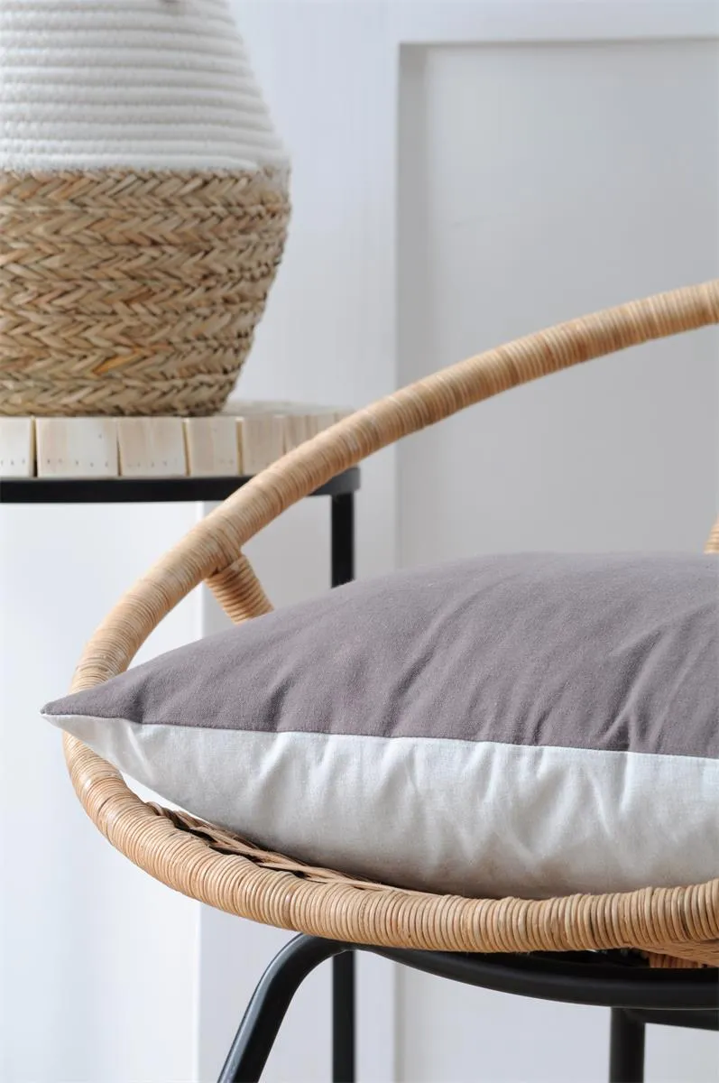 Cuscino arredo duo colore grigio-perla non sfoderabile