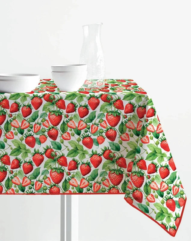 Tovaglia Antimacchia Splash Multifrutta 12 Posti in Poliestere di Lovely Home