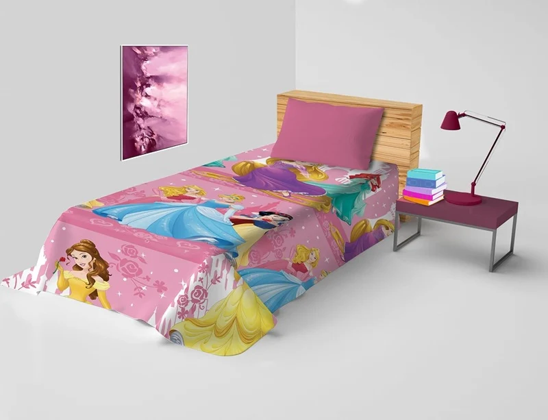🛏️ Copriletto Singolo Disney in Cotone – Principesse | Hermet
