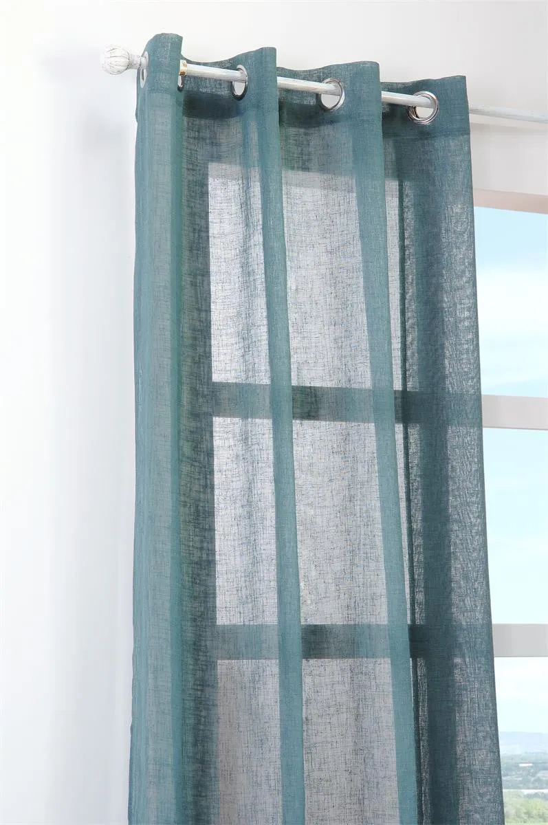 Tenda leggera paloma colore blu-anatra, 140×260 anelli fissi