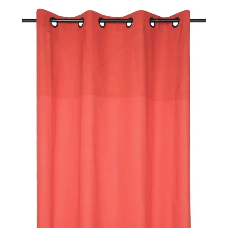 Tenda colorblock oscurante colore mattone, 140×260 anelli fissi
