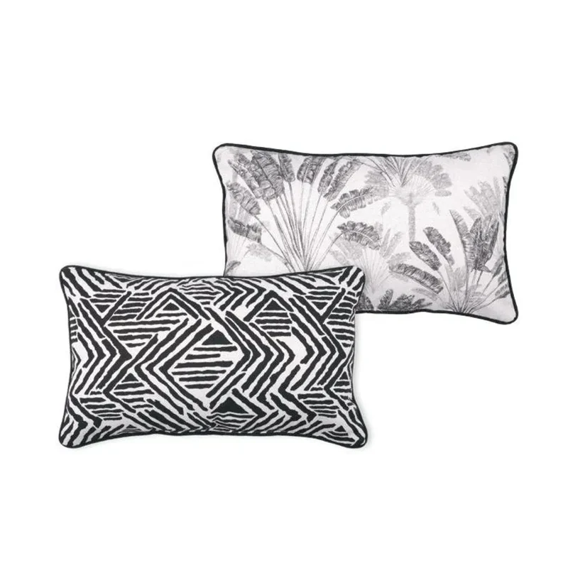 Cuscino arredo sfoderabile colore bianco-nero