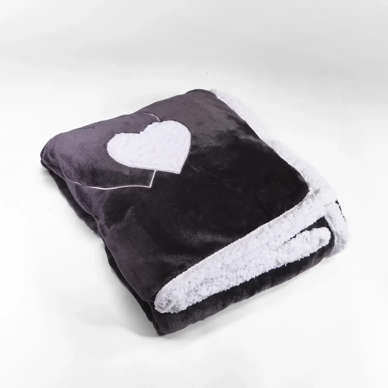 Plaid in micropile cocoon colore nero