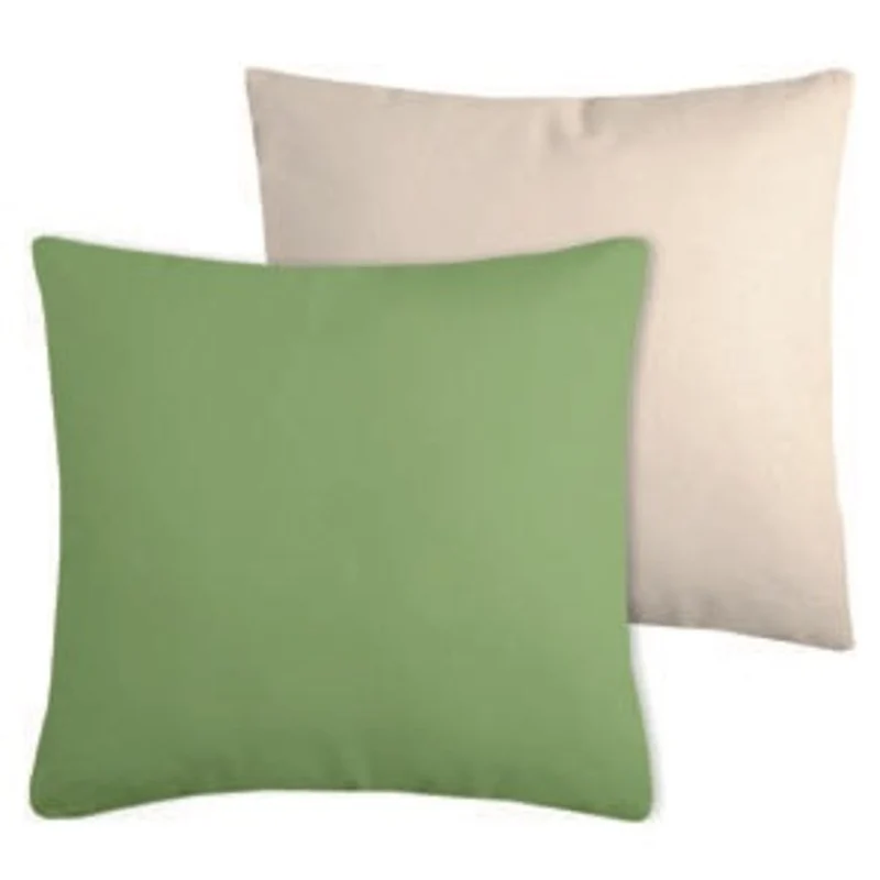 Cuscino arredo duo non sfoderabile bicolore verde-lino