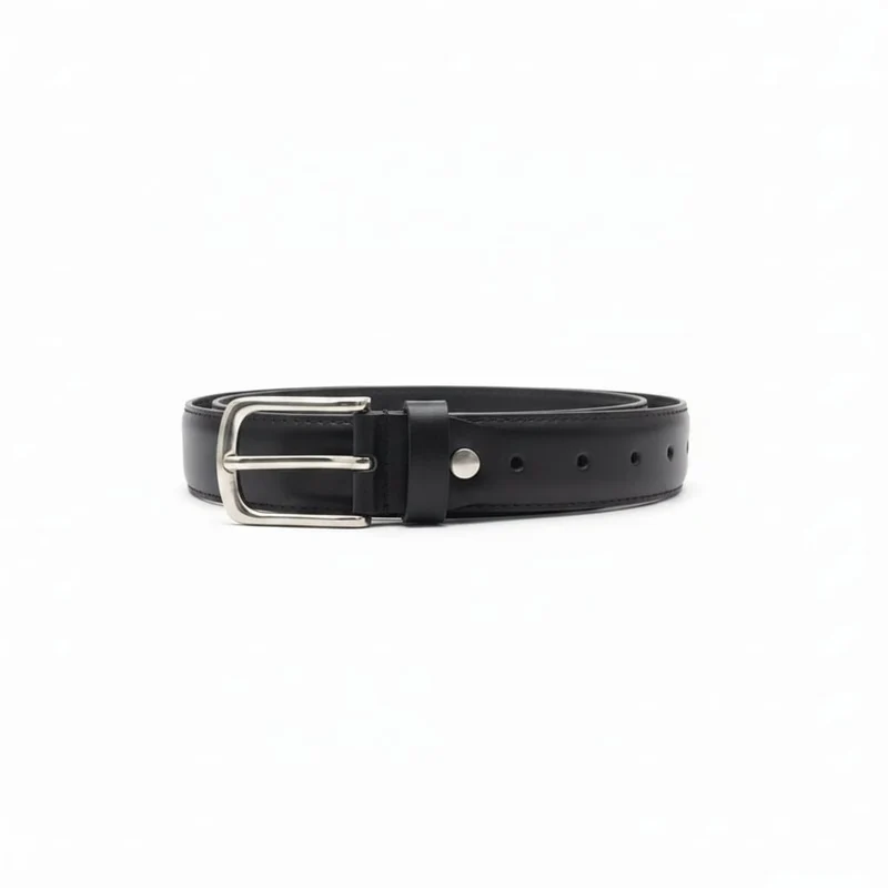 Cintura satinata con cucitura elegante - Nero