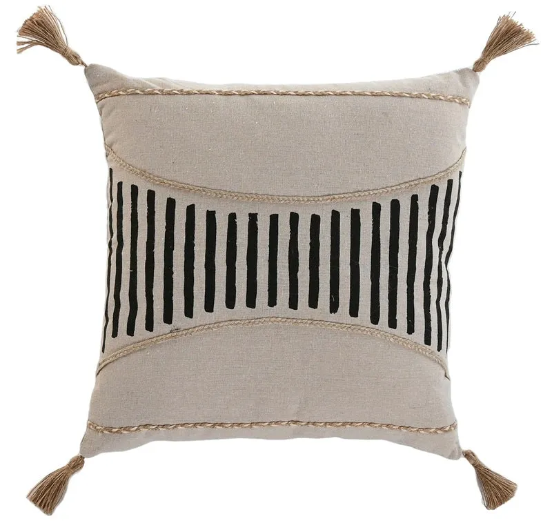 Cuscino arredo Cojin Algodon in cotone con nappine di Item International (45x15x45 cm)