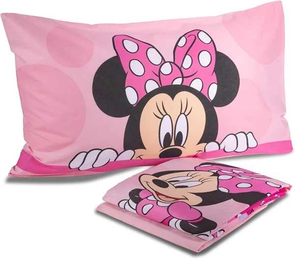 🎀 Completo Letto Minnie Una Piazza Hermet Home in 100% Puro Cotone – Prodotto Ufficiale Disney