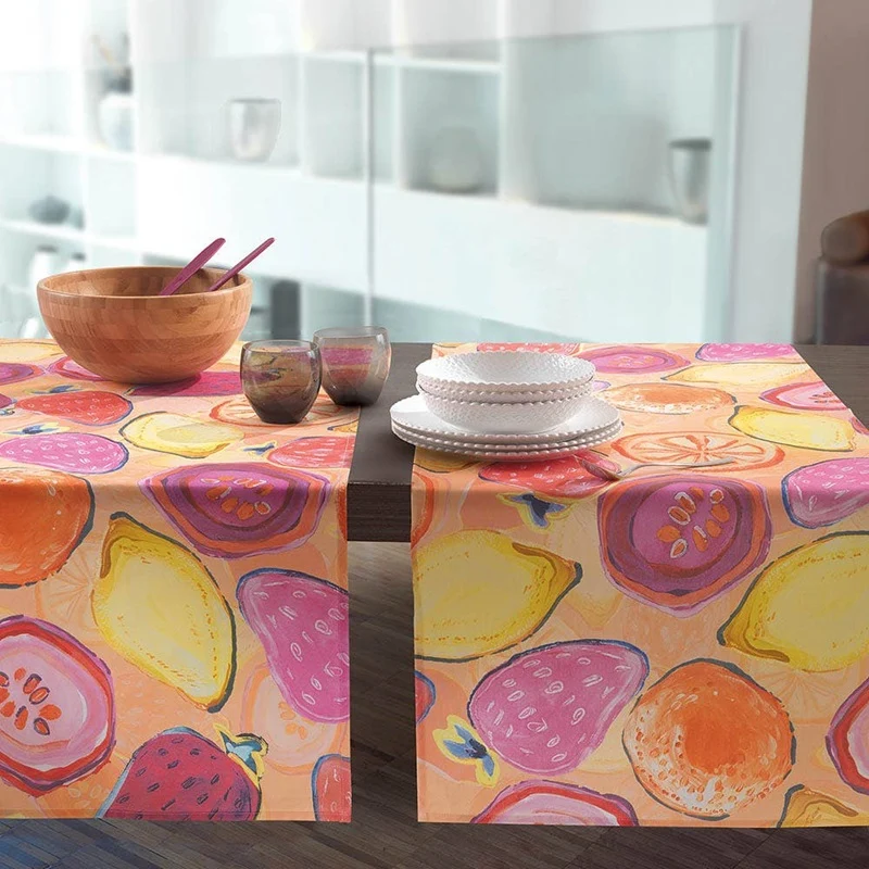 Runner Multicolor Fruits in Puro Cotone con Trattamento Antimacchia – Gabel