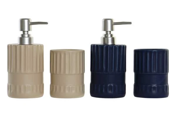 Set 2 pezzi da bagno Portasapone e Portaspazzolino di Item International