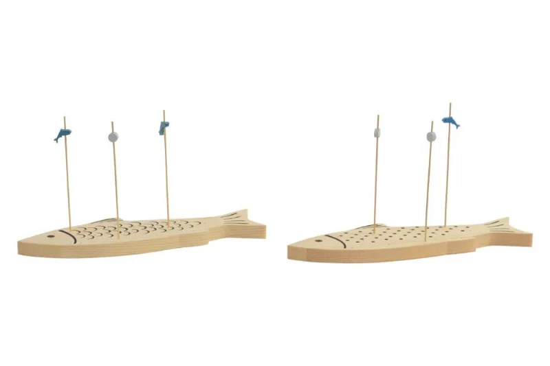 Set Aperitivo Sushi Item International con Vassoi a Forma di Pesce in Acacia e Bacchette | Eleganza per la Tavola