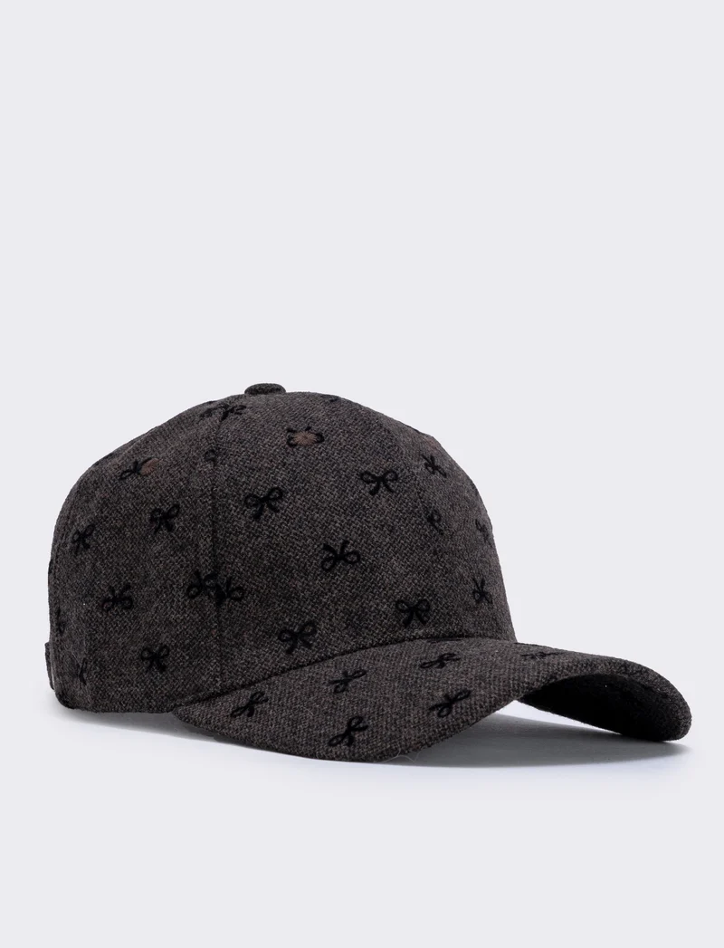 Cappellino da baseball con fiocchetti - Nero