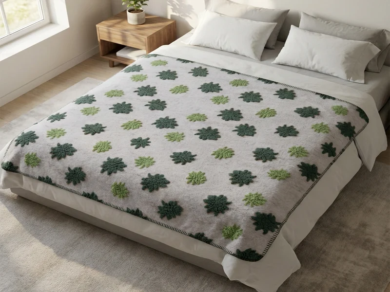 Coperta in Lana Cotta Fiore Alpino