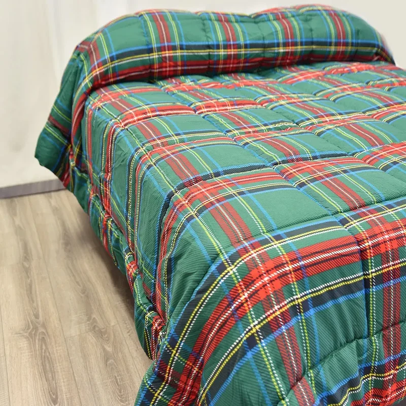 Trapunta invernale tartan Daunex colore verde