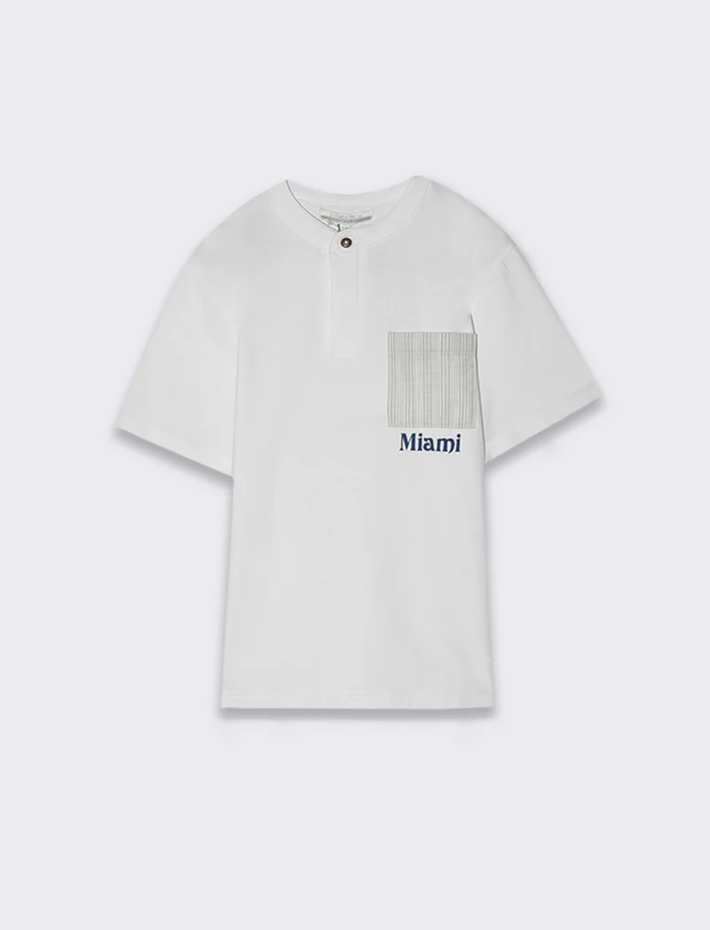 T-shirt jersey fiammato da bambino - Bianco
