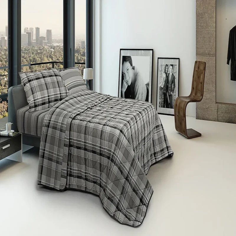 Trapuntino 100% puro cotone percalle tinto in filo Daunex bristol colore grigio