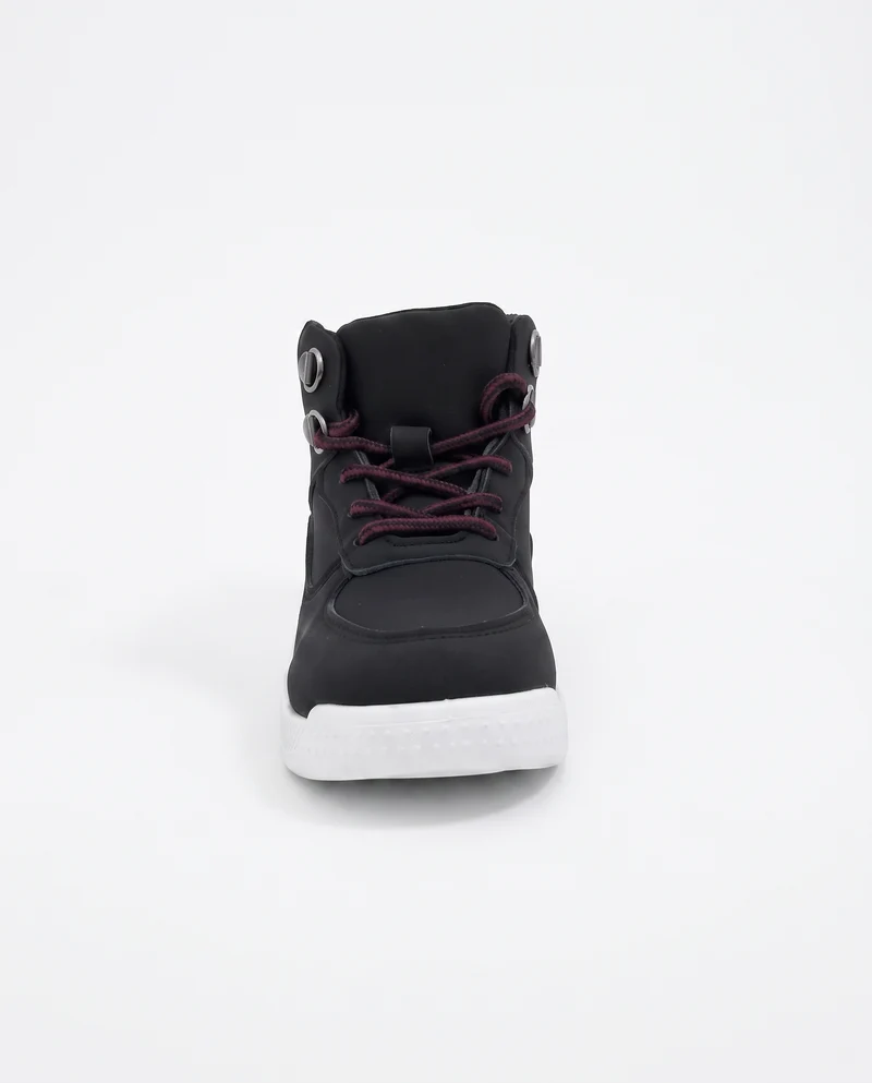 Sneakers trekking bambino in poliuretano nero - Nero