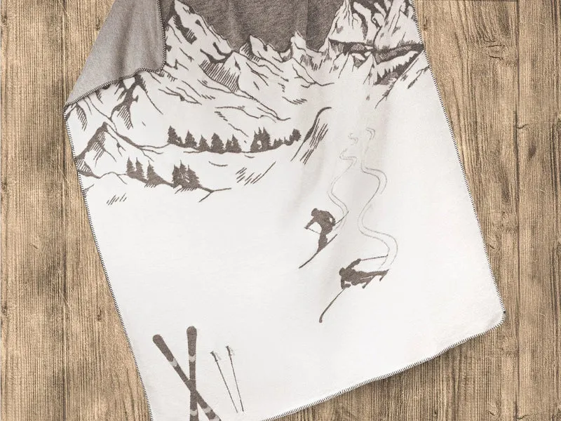 Coperta Softcotton Sciatori Calore e Montagna