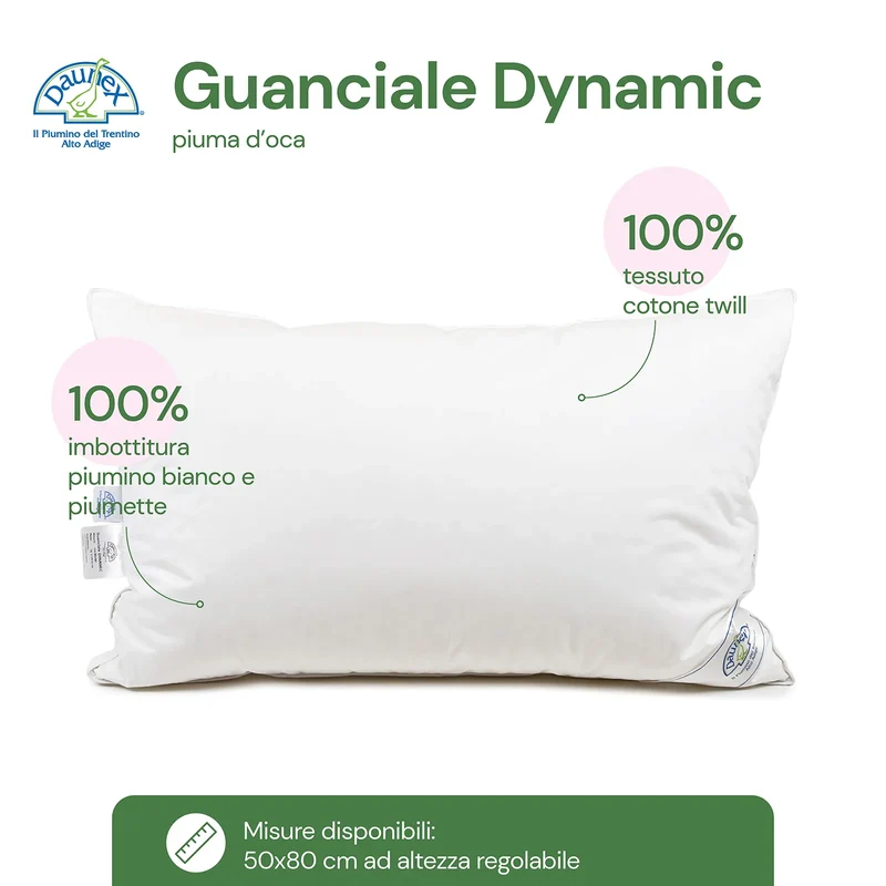 Guanciale in piumino d'oca Dynamic Piuma Daunex