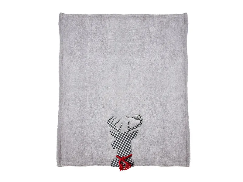 Plaid morbidotto Daunex sleep, disegno daino colore grigio