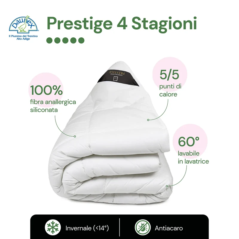 Piumone in microfibra Prestige 4 Stagioni Duo Daunex