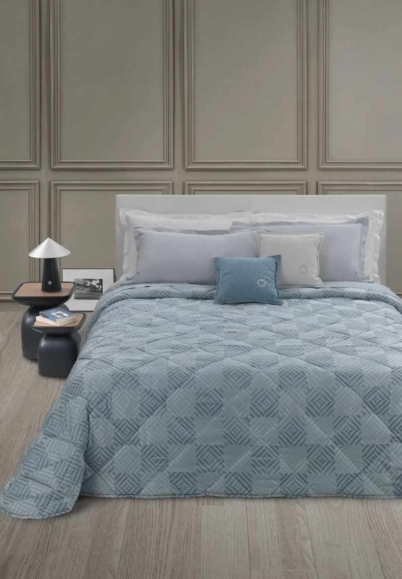 Copriletto Primaverile Rombhus in Raso Jacquard 90 gr/mq