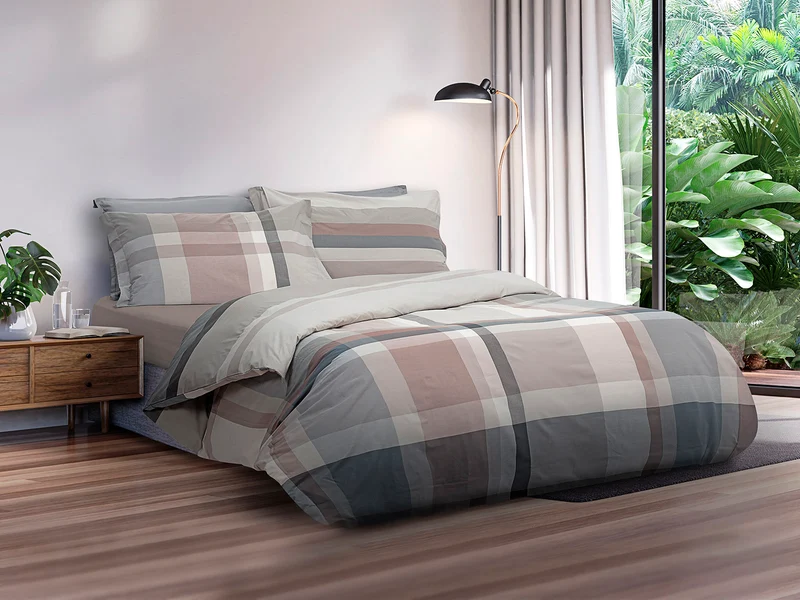 Parure copripiumino double face 100% cotone Daunex Lancaster