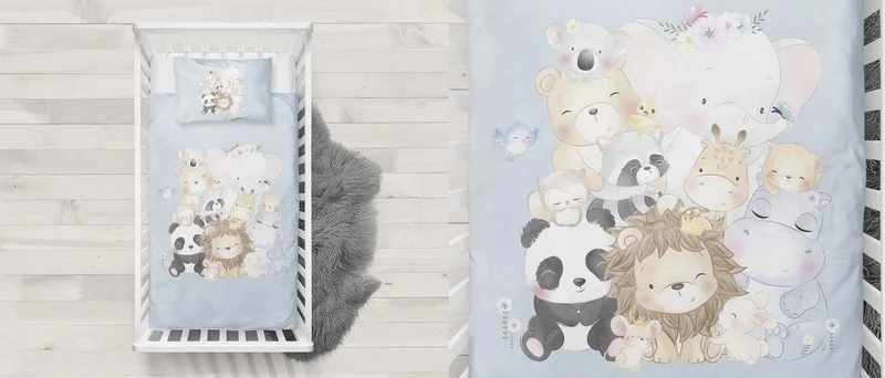 Copripiumino disegno friends blu Daunex baby dream colore azzurro