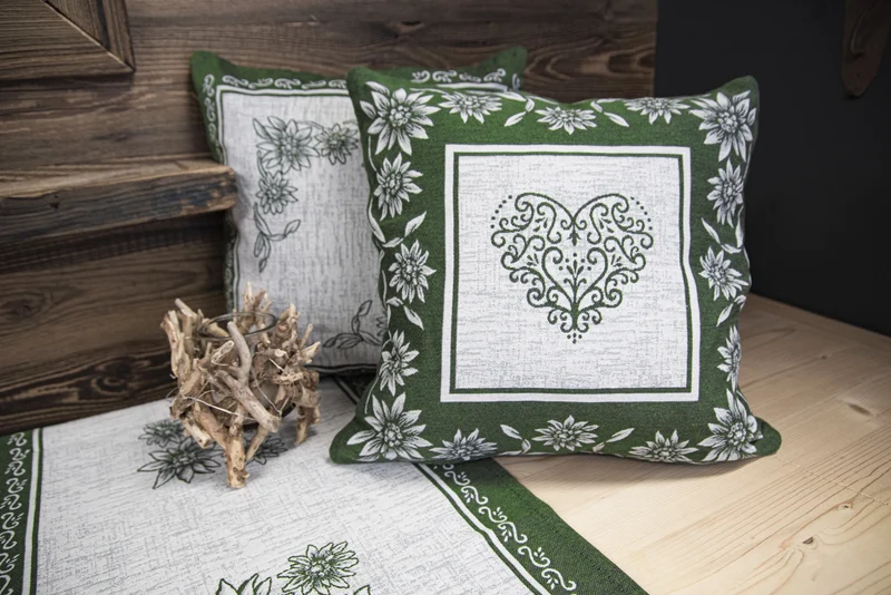 Fodera cuscino in stile tirolese paganella double-face misura 45 x 45 cm