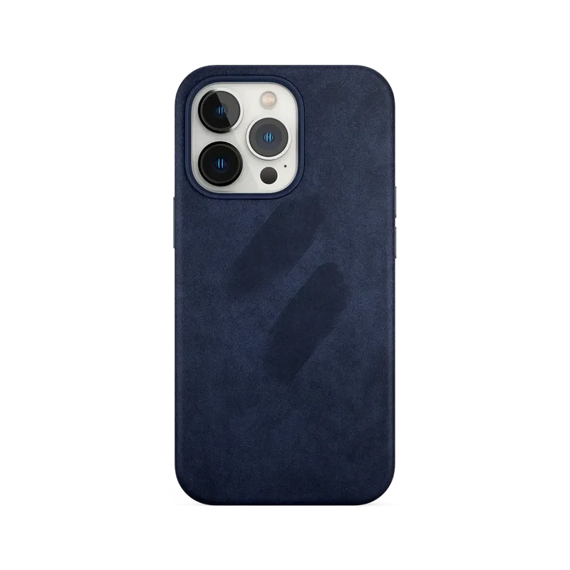 COVER IPHONE IN MICROFIBRA MAGSAFE - BLUE