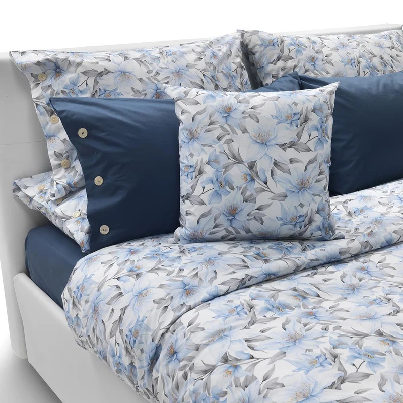 Completo Lenzuola romantic gold Floreale in Percalle