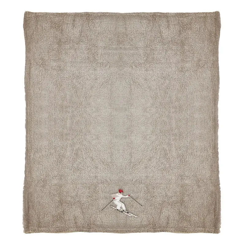 Plaid morbidotto ricamato sciatore Daunex prime