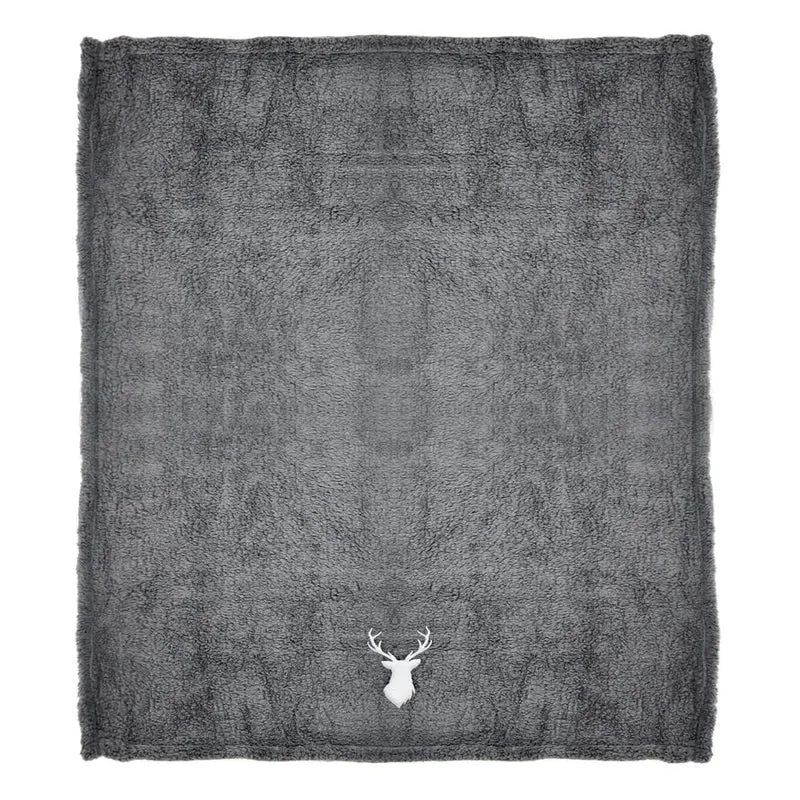 Plaid morbidotto ricamato cervo Daunex prime