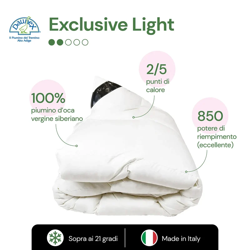 Piumino d'oca Exclusive Light Daunex