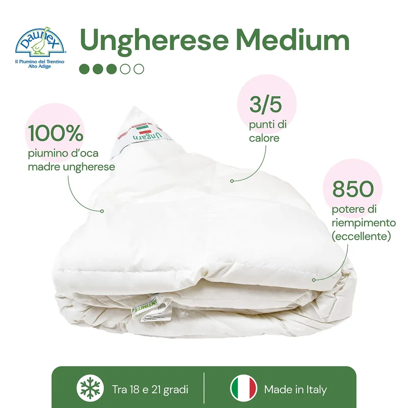 Piumino d'oca Ungherese Medium Daunex