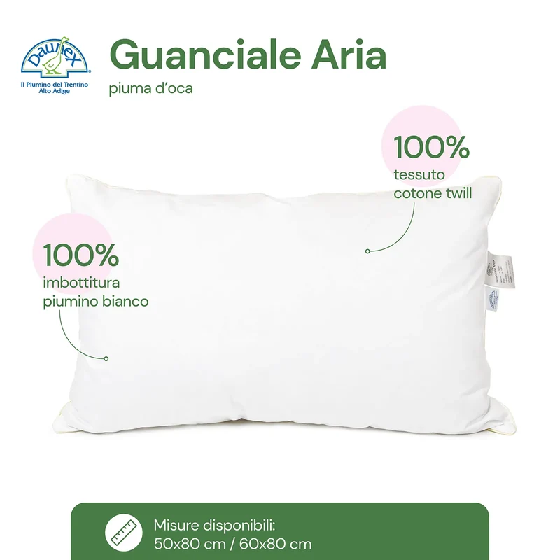Guanciale in piumino d'oca Aria Daunex