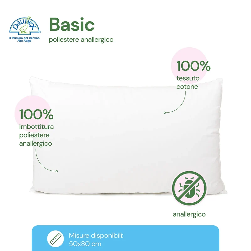 Guanciale anallergico Basic Daunex